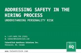 Addressing Safety in the Hiring Process