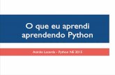 O que eu aprendi aprendendo Python
