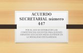Acuerdo secretarial número 447