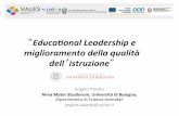 Educational Leadership e miglioramento della qualità dell'istruzione