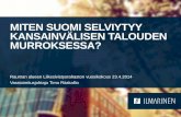 Miten Suomi selviytyy talouden murroksessa? - Timo Ritakallio, Ilmarinen