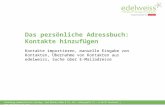 Edelweiss Adressbuch: Kontakte hinzufügen