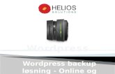 Wordpress backup løsning - Online og Offline