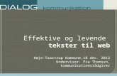 Web-tekst kursus for Høje-Taastrup kommune I