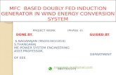Mfc based doubled fed induction generator in wind energy conversion system