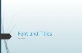 Font and titles