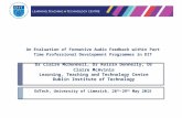 An Evaluation of Formative Audio Feedback within Part Time Professional Development Programmes in DIT