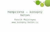 Patrik Majringer - Hempcrete - Konopný beton