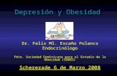 Escaño, Félix: Depresión y Obesidad