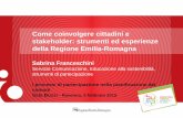 Come coinvolgere cittadini e stakeholder: strumenti ed esperienze della Regione Emilia-Romagna