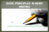 Basic principles  in news writing