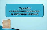 Судьба старослявянизмов в русском языке