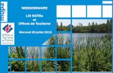 Webséminaire "La loi NOTRe" - 29 juillet 2015 - MOPA / Offices de tourisme de France