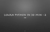 Learn python 2 - Real World Case