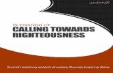 Blessings of Calling towards Righteousness