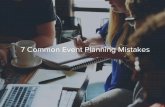 Event Planning Mistakes