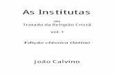 As Institutas João Calvino  01   classica