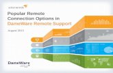 Popular Remote Connection Options in DameWare Remote Support
