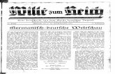 Wille Zum Reich - 1934 - Folge 20 - Germanisch-Deutsche Weltschau (12 S., Scan, Fraktur)