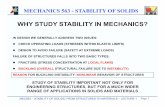 Why Studying Stability in Mechanics