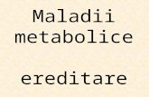 Maladii metabolice