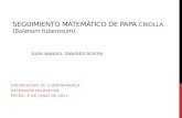 Seguimiento Matemático de Papa Criolla (Solanum Tuberosum