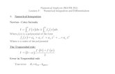 Numerical Analysis- MATH 292 -Lec 5- Numerical Differentiations & Intergations