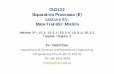 CN3132 II Lecture 01 Mass Transfer Models
