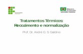 MCM I - Aula 05 - Tratamentos Térmicos (Recozimento e Normalização)