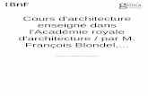 Blondel, François - Cours d'Architecture