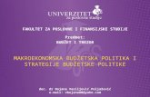 Makroekonomska Budzetska Politika i Strategije Budzetske Politike (2)