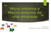 Micro Entorno y Macro Entorno de Una Empresa
