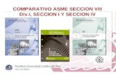 Comparativo ASME Sección I, IV y VIII