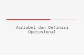 Variabel Dan Definisi Operasional