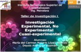 Expocicion No Experimental Experimental y Cuasi Experimental