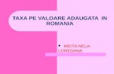 Taxa Pe Valoare Adaugata in Romania
