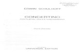 Schulhoff E. Concertino Fl, Va, Cb - Fl