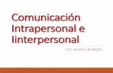 Comunicación Intrapersonal e Interpersnal