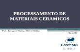 Aula 06_ Processamento de Materiais Ceramicos