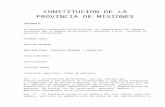 Constitución de La Provincia de MISIONES