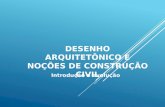 Introdução de desenho arquitetônico e construção civil.