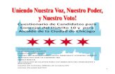 Cuestionario de Candidatos del Distrito 10 y Alcalde de la Cuidad de Chicago