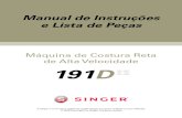Manual-singer-costura Reta Industrial 191d