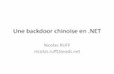 GS Days Nicolas RUFF Analyse Dune Backdoor .NET