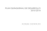 Plan Quinquenal de Desarrollo El Salvador 2010 2014