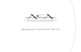 Aca Rapport Annuel 2013