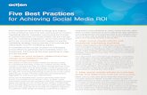 Five Best Practices  for Achieving Social Media ROI