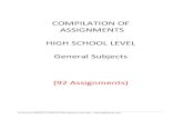 Compilation of Assignments in High School (Philippines)