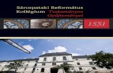 Sárospataki Református Kollégium Tudományos Gyűjteményei - Kutatói tájékoztató kiadvány