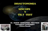 DIsautonomia, Tilt Test Clin Razetti 2011